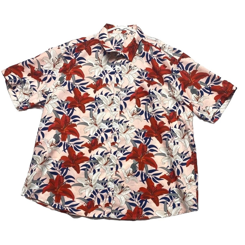Coofandy Shirt Mens 3XL Multicolor Floral Hawaiian Beach Wear Classic Button Up